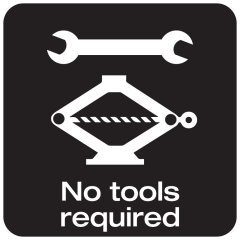 No tools required