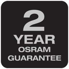 2 years OSRAM guarantee<sup>1)</sup>1)For precise conditions refer to: www.osram.com/am-guarantee