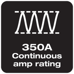 350A Continuous amp rating