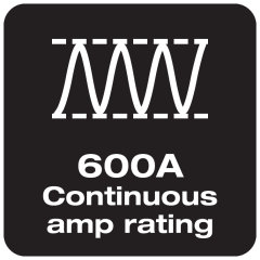 600A Continuous amp rating