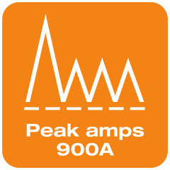 Up to 900A peak amps