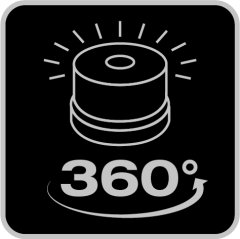 Luz de advertencia giratoria de 360&#176;