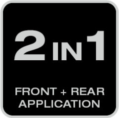 2 in 1: Front and rear application