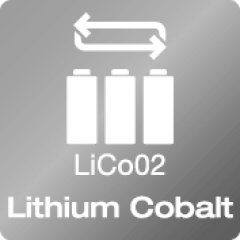 Lithium-ion Cobalt (LiCoO2) battery, with in-built safety features