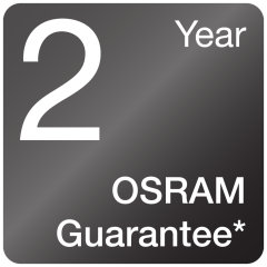 2 anos de garantia OSRAM*