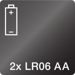2 AA-batterier medföljer
