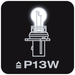 Replaces conventional P13W lamps