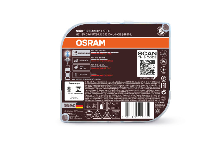 2x OSRAM H7 Night Breaker LASER Next Generation 150%  Helligkeit Power DUO BOX 