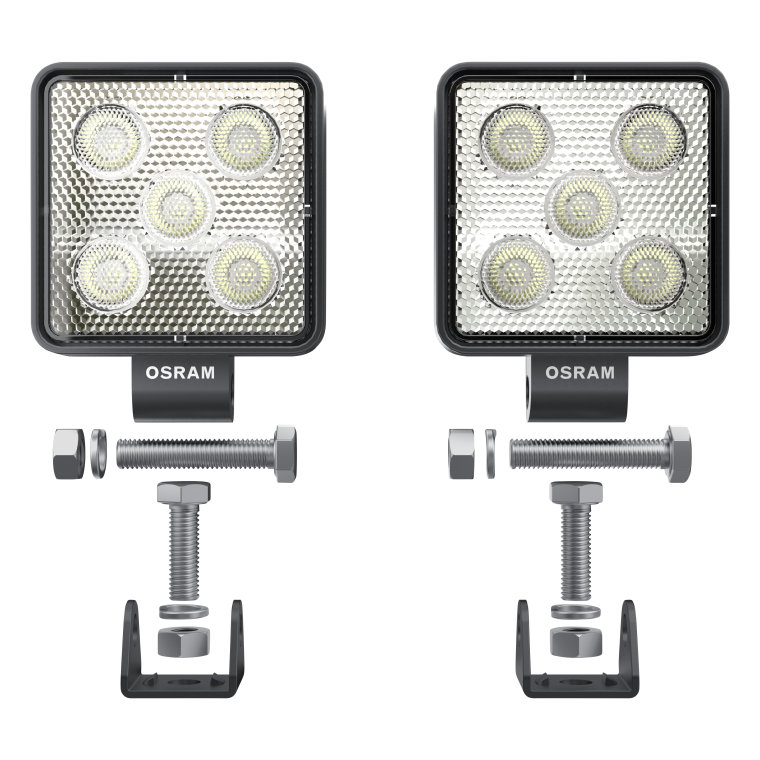 2x LED-Arbeitsscheinwerfer Osram LEDriving® CUBE VX70-WD - Homologiert
