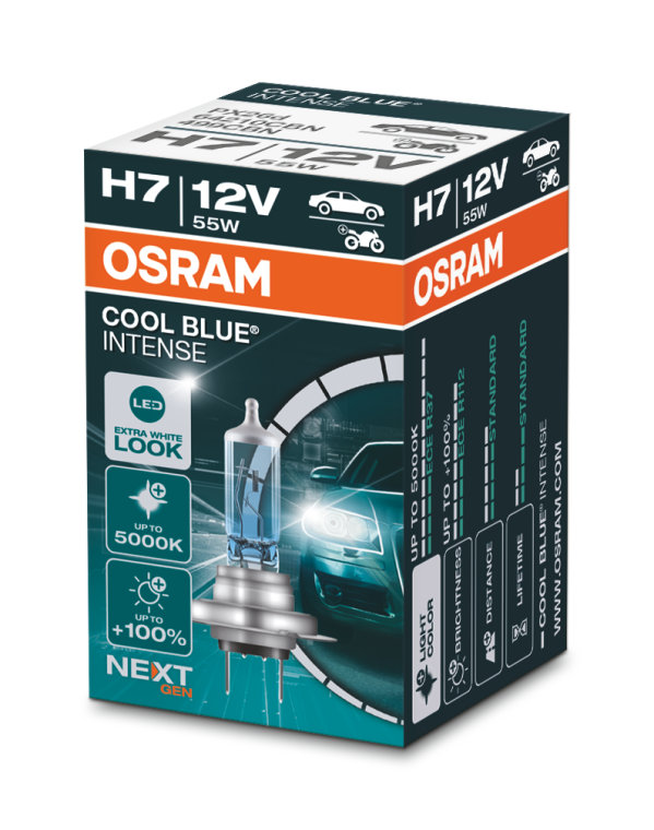 Lampara Led Cree H7 Osram Cool Blue Intense 6000k Kit X2 U