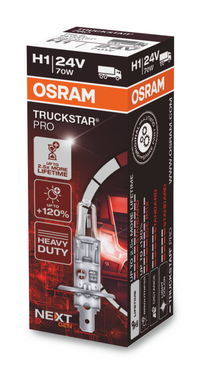 64155TSP-HCB OSRAM Truckstar H1 24V 70W HGV HD BEACON TRUCK  HEADLIGHT BULBS X 2 