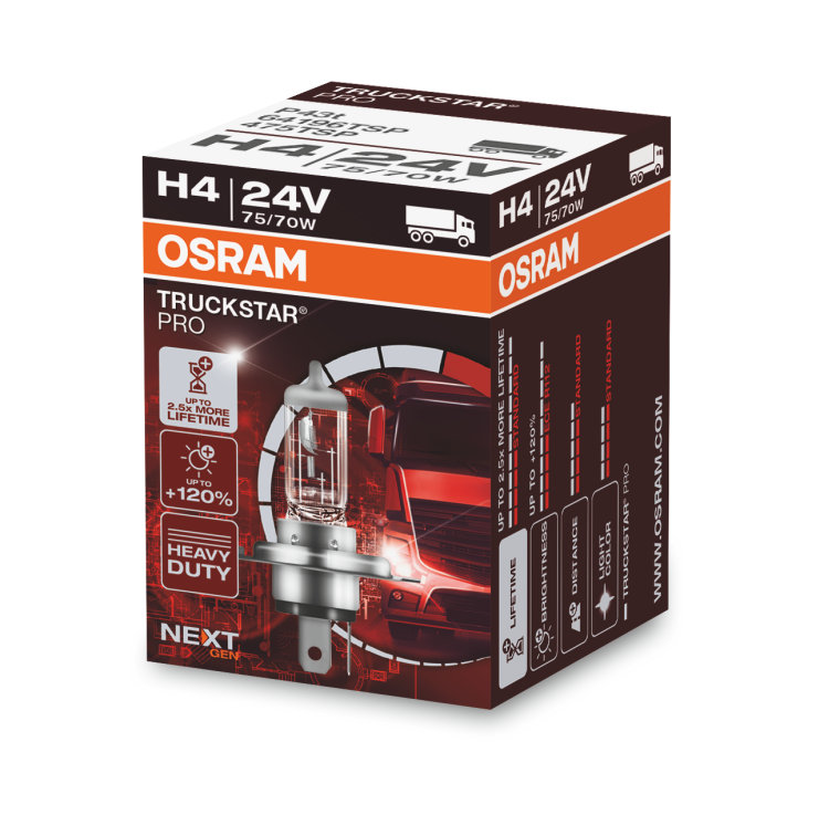 OSRAM TRUCKSTAR PRO T4W halogen 24 V commercial vehicle 10 units folding carton box 3930TSP interior lighting 