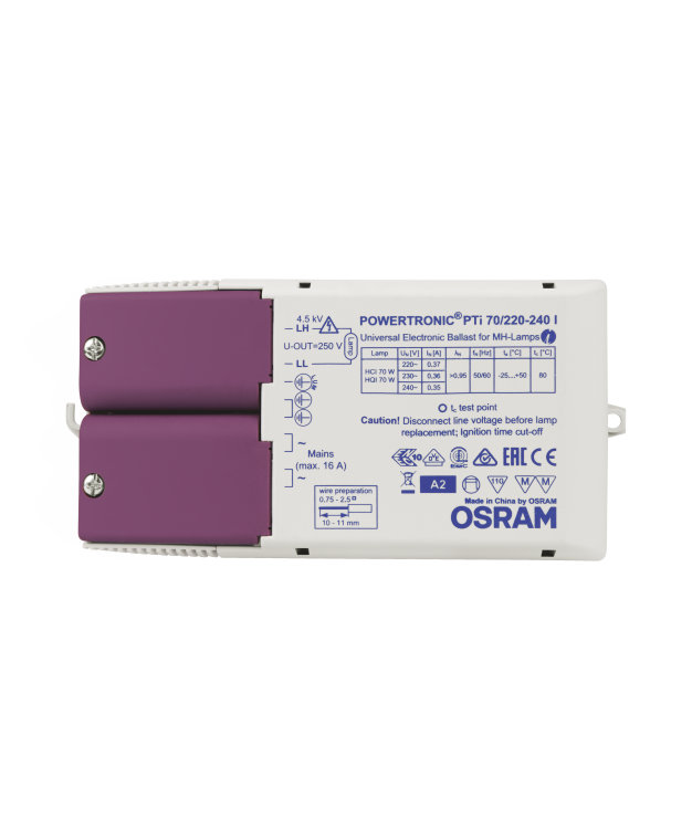 10x OSRAM POWERTRONIC PTi 70 SNAP 70/220-240 Electronic Digital Ballast 70W 