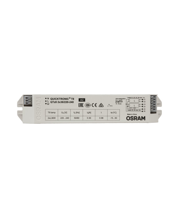 Electronic ballast QTz8 2x36W OSRAM tube HF fluorescent 2x 36W light NEW 