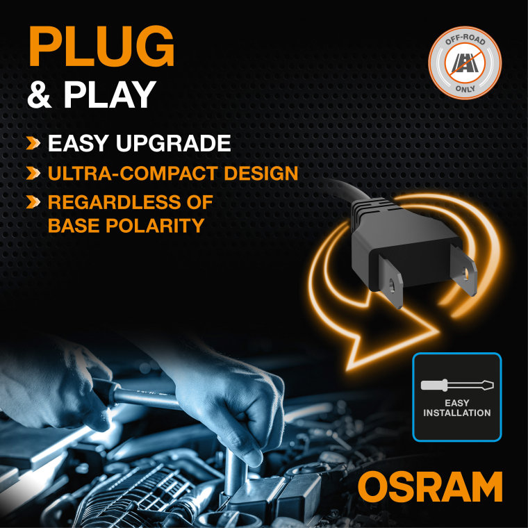 Pack of 2 H7 Osram LEDriving® XTR 6000K LED bulbs - 64210DWXTR