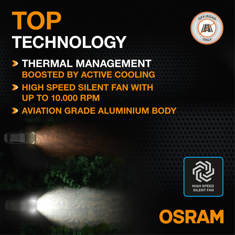 Osram H4 LED XTR 6000K White Headlight Bulbs (x2) 13W High/Low Beam P43t  12v