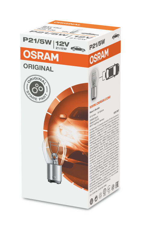 2 x Osram 380 P21/5W Brake Stop Tail Light Car Bulbs 12v 21/5w