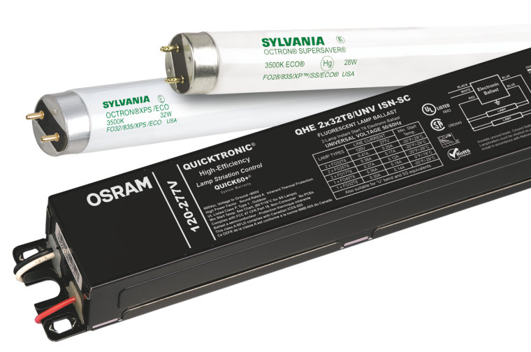 2pcs 2 or 3 lamp fluorescent ballast 32 watt T8 Sylvania QHE3x32T8/UNV/ISN-SC 
