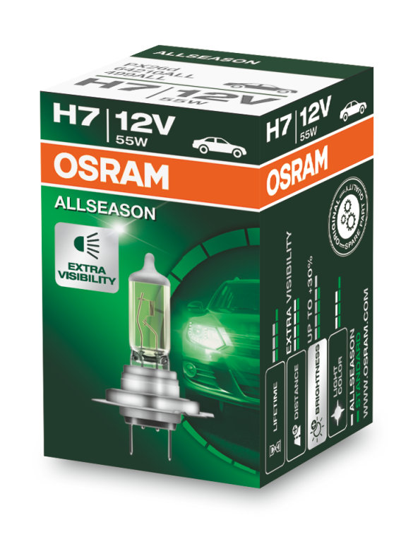 2xH7 ALLSEASON 64210ALL OSRAM 55W 12V PX26d all season Halogen Headlight  Germany