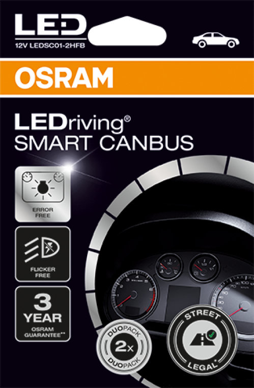 OSRAM LEDSC01 LEDriving SMART CANBUS Adapter für H7 auf LED Umrüstung (2  Stück) 
