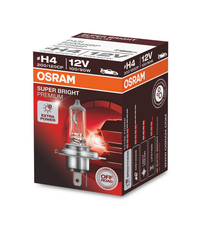2x H1 OFF-ROAD Super Bright 100W 12V OSRAM 64152 halogen Headlight car Germany
