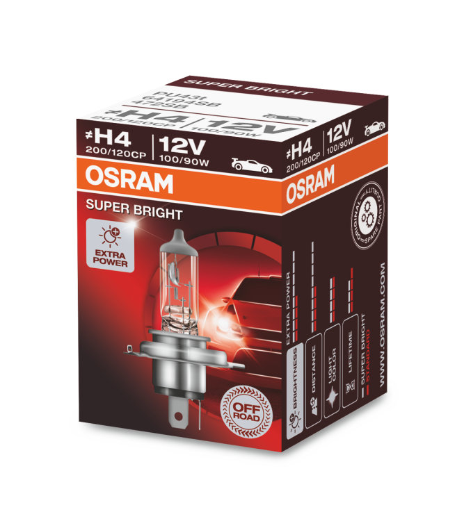 OSRAM OFF-ROAD Super Bright R2 halogen headlamp bulb 64199 1 piece in folding box 