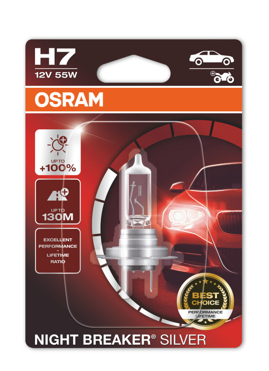 Halogen bulb OSRAM NIGHT BREAKER SILVER 12V H7 55W