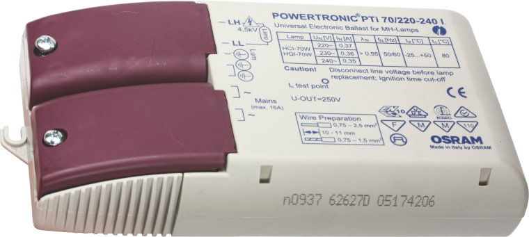OSRAM PTi 70W Vorschaltgerät EVG für HQI Lampen Strahler 70/220-240 Powertronic 