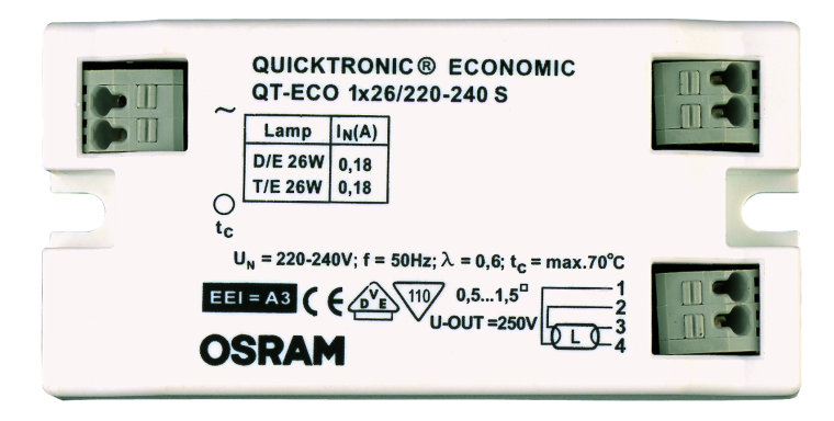 1x OSRAM Quicktronic Vorschaltgerät QT-FM 11/230-240 LB 11W 230-240V EVG O 