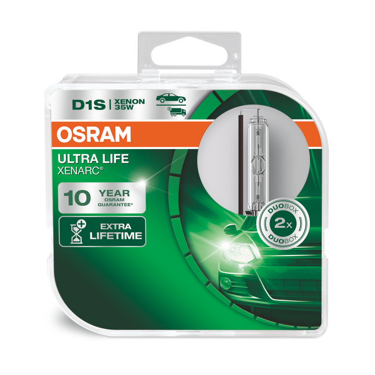 OSRAM XENARC ULTRA LIFE D3S HID Xenon discharge bulb, discharge lamp,  66340ULT, folding carton box (1 unit)