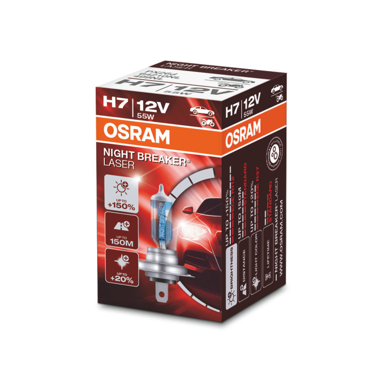 Osram Night Breaker 200 Laser Halogen Birne - H7 - 12V/55W - pro
