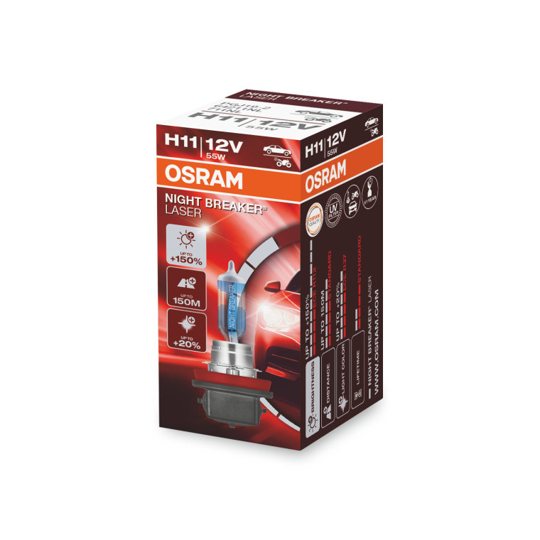 64211NL-HCB OSRAM NIGHT BREAKER LASER next Generation H11 Ampoule