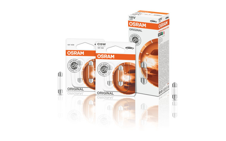 10w 12v Clear Bulbs Osram 2x Genuine Original 41mm Festoon - Part Number 6411-02B 6411-02B 264 