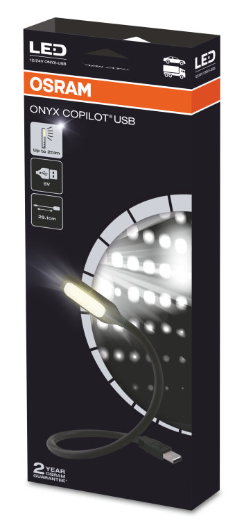 Lampe de lecture, Lampe LED pour habitacle OSRAM ONYX-USB (L x l x H) 460 x  9