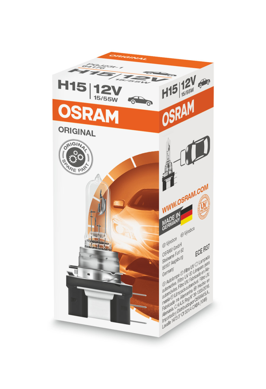 Лампа головного света  H15 12В 55/15Вт Osram 64176